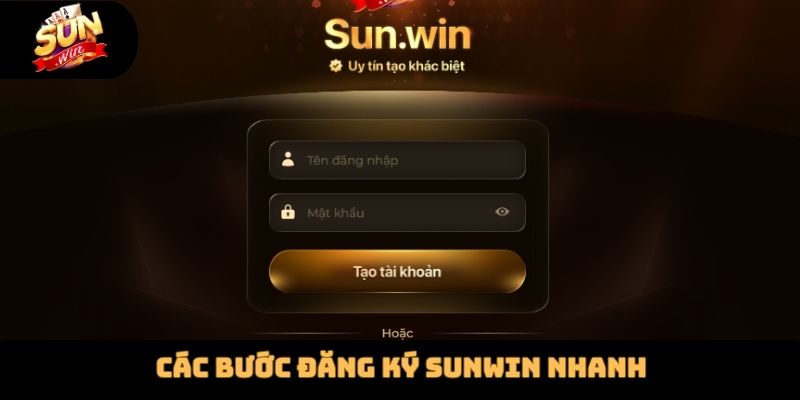 Các bước đăng ký Sunwin nhanh